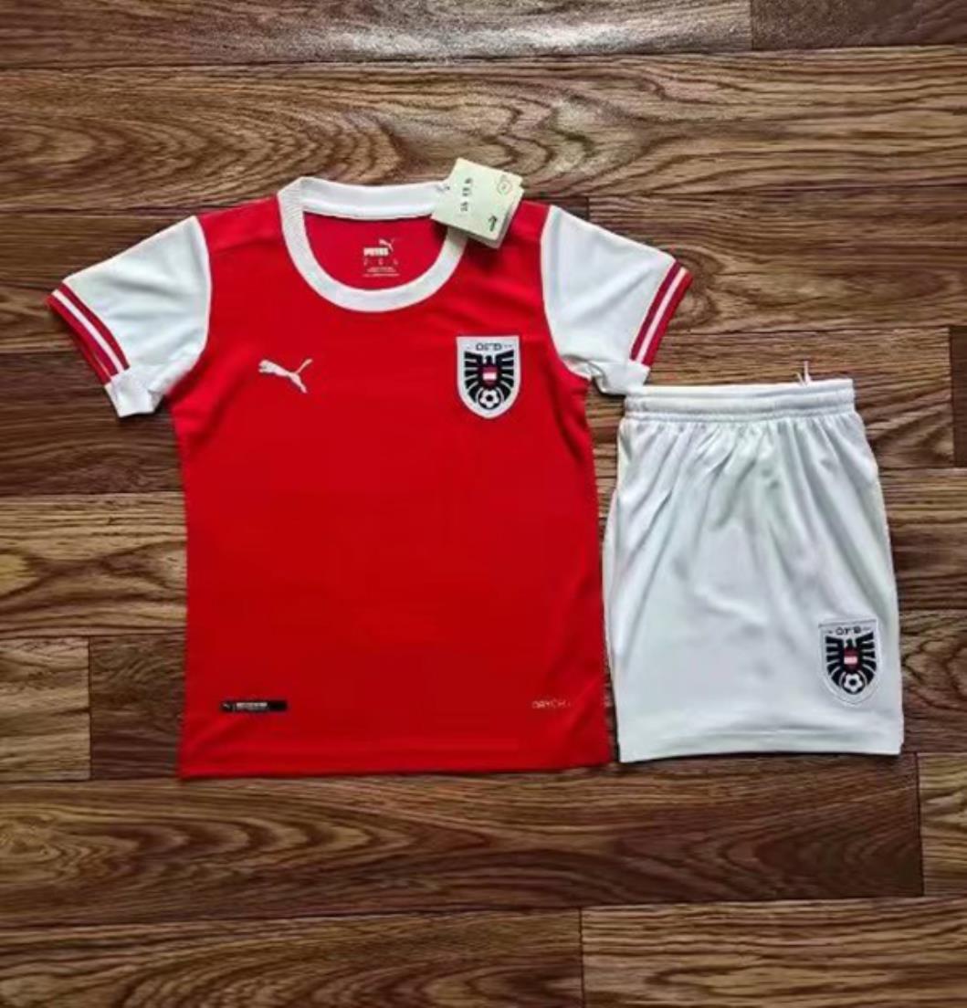 Kids-Austria 2020 European Cup Home Soccer Jersey